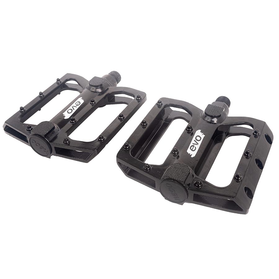 EVO, Freefall Alloy, Platform pedals, Body: Aluminum, Spindle: Steel, 9/16" Black