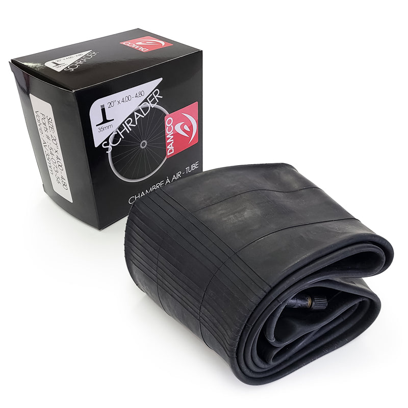 DAMCO, FAT & PLUS TUBES (20 or 26 inch wheels), Schrader valve