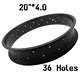 RIM, 26inch, 4.0, 36 Holes for Fat Ebike