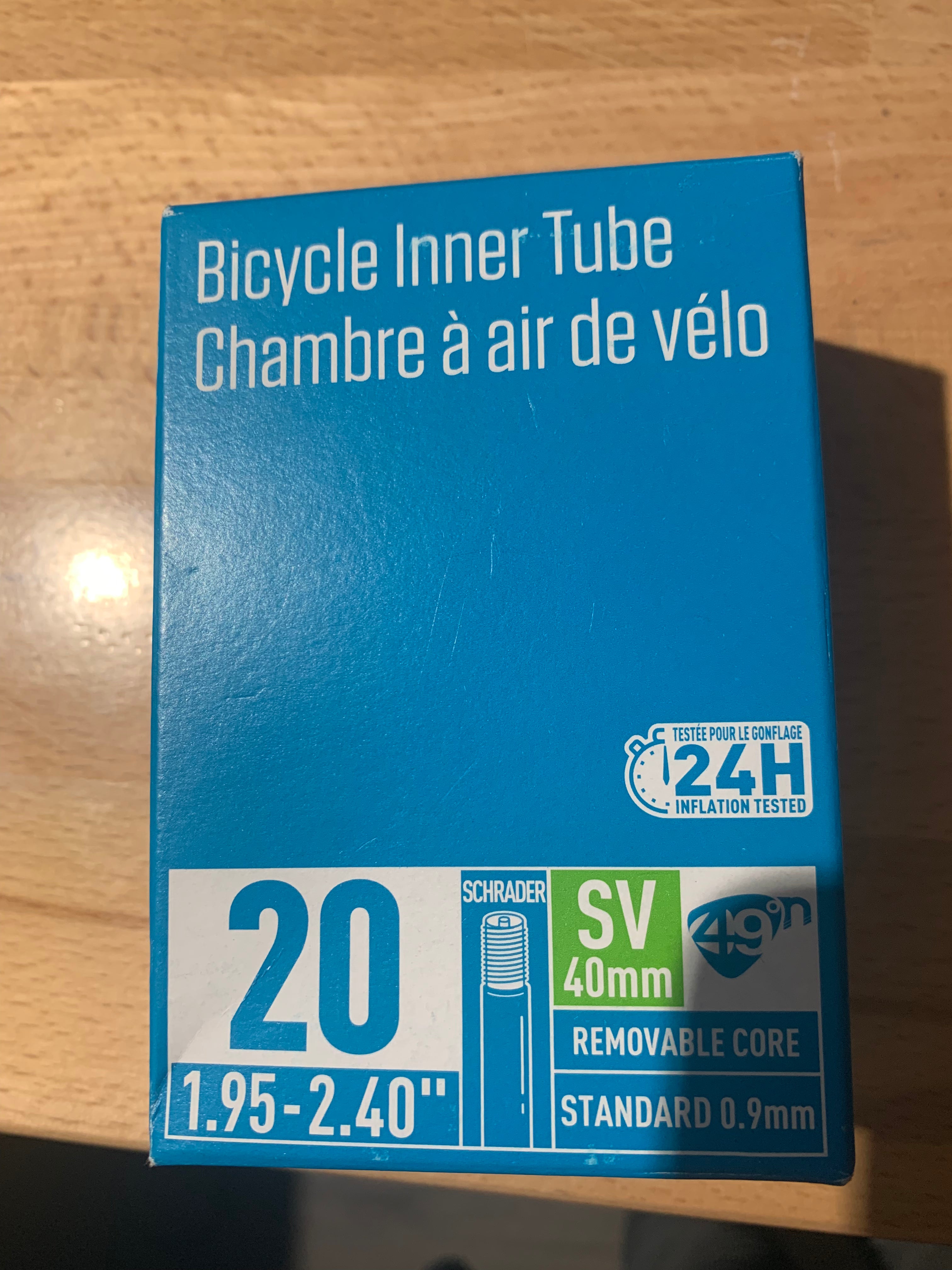 TUBE, INNER TUBE, 49N 20X1.95X2.40" (SCHRADER)