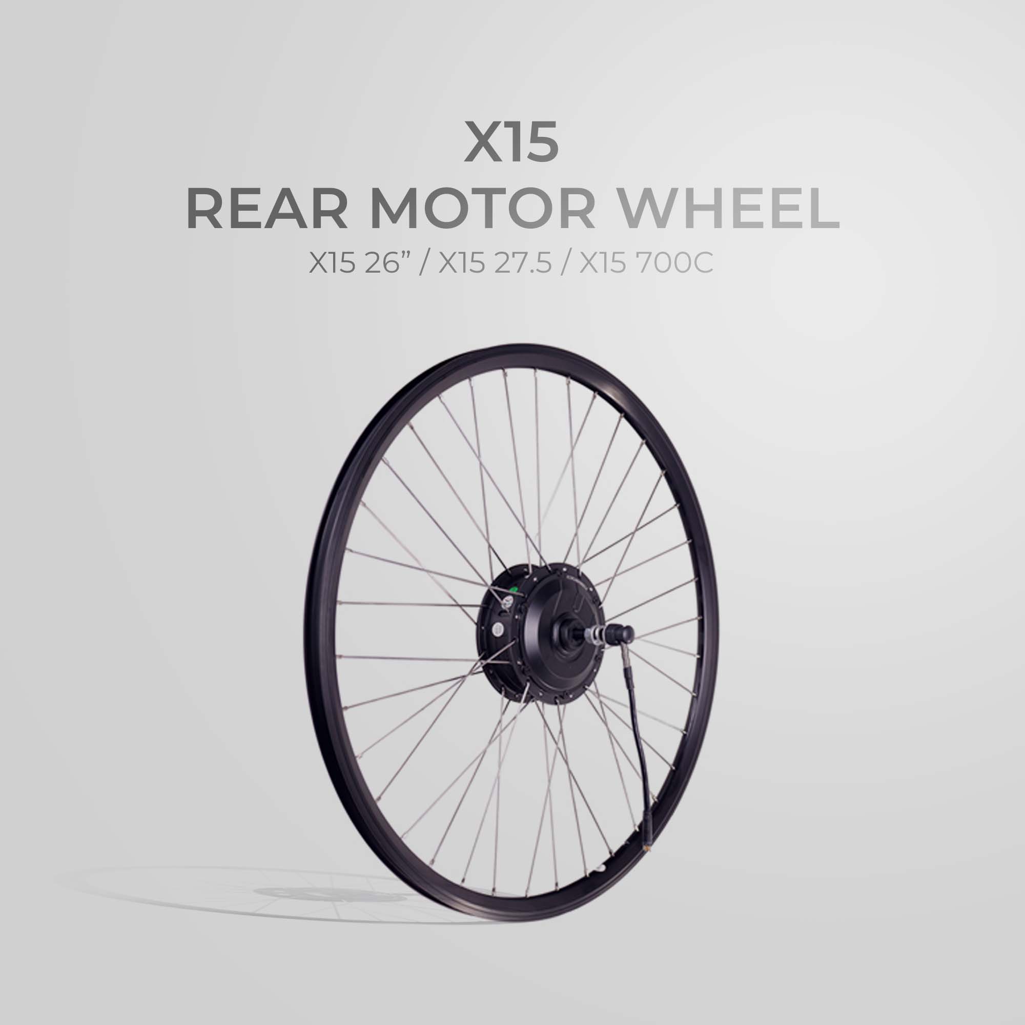 MOTOR-REAR WHEEL, X15, for NCM M3/T3S/MILANO/MOSCOW PLUS/MIAMI/PRAGUE