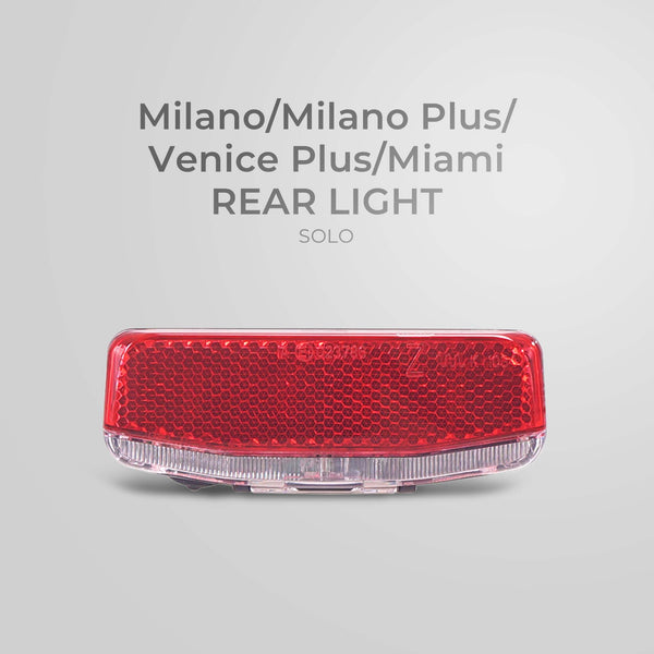 REAR LIGHT SOLO NCM MILANO/MILANO PLUS/VENICE PLUS/MIAMI Cloud eBikes