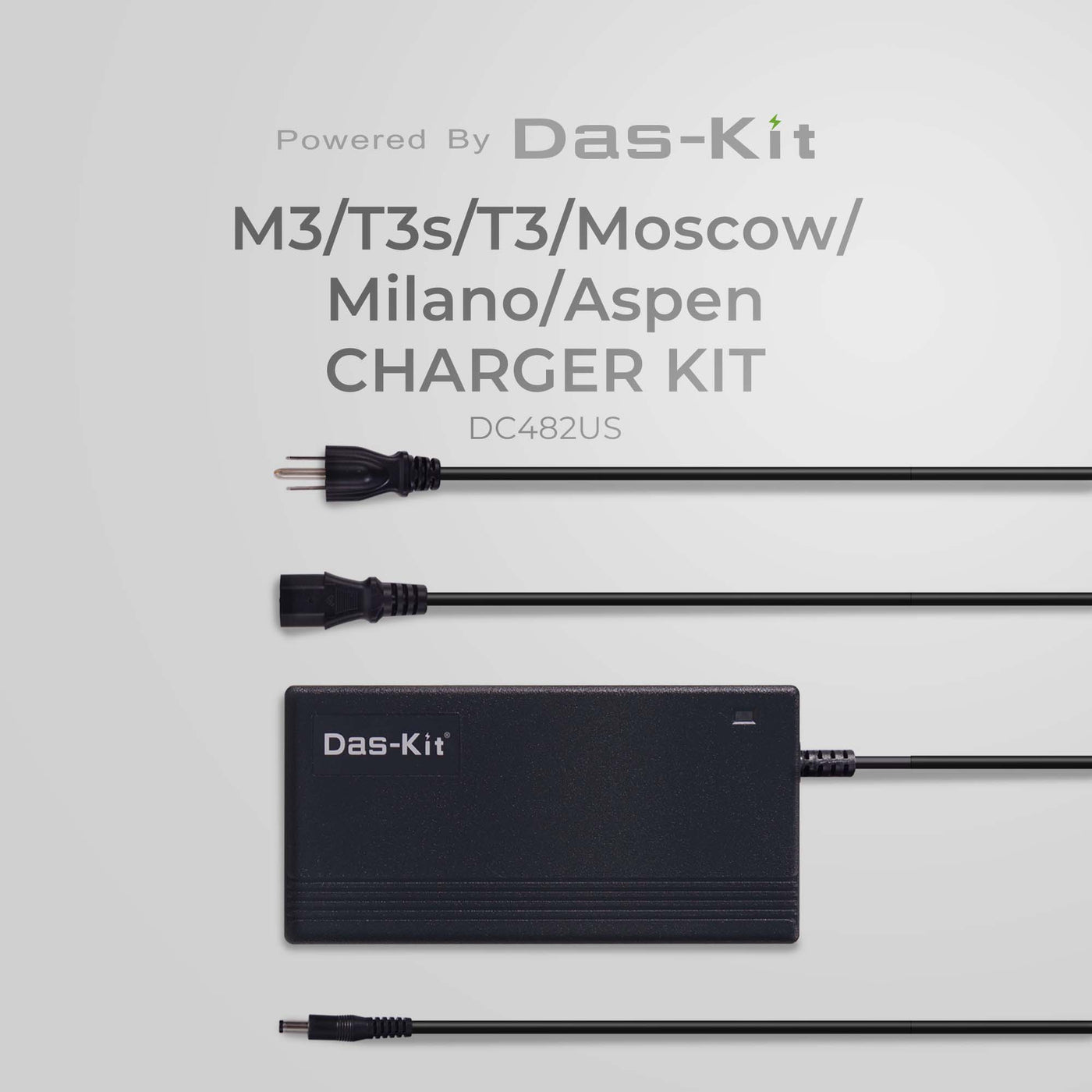 DAS-KIT, CHARGER KIT, 48V2AH, Standard, FOR NCM M3/T3s/T3/Moscow/Milano/Aspen