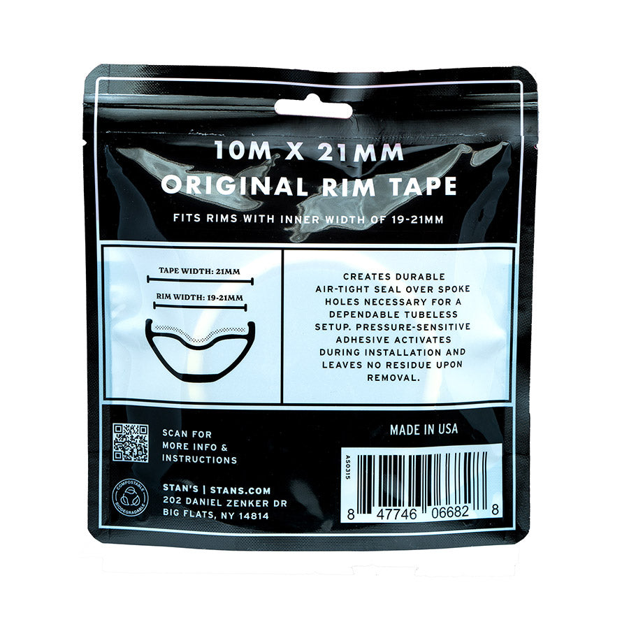 Stan's No Tubes, Rim Tape, Tubeless Tape, 10m, 30mm