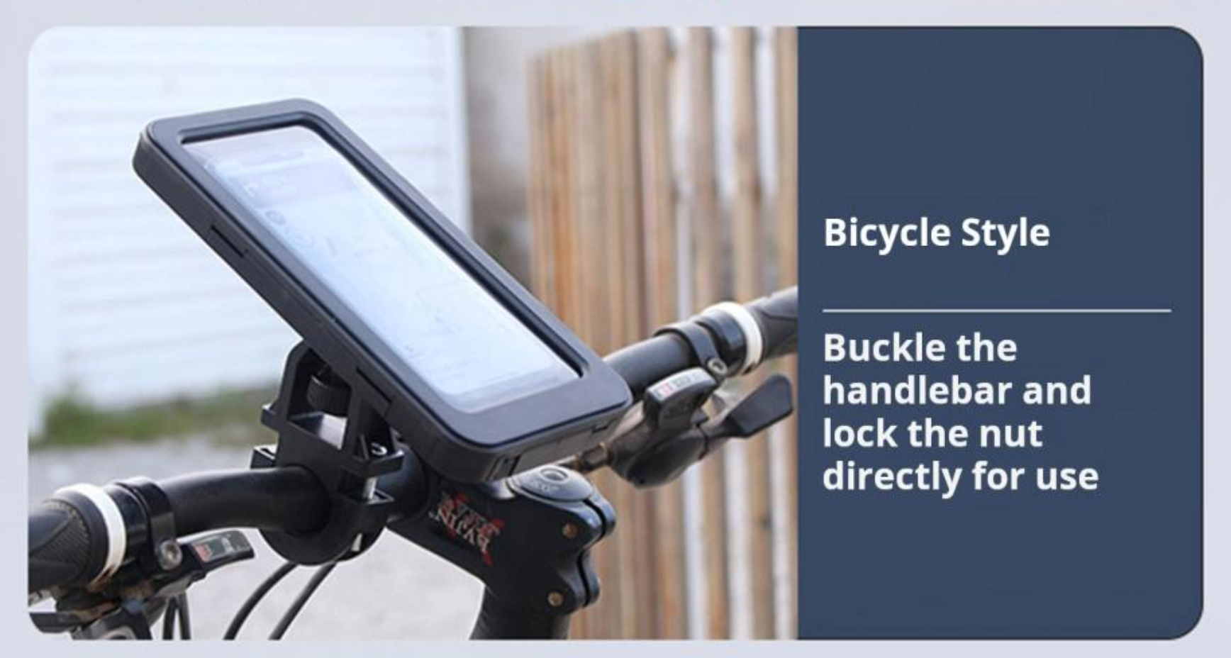 Premium Bike Mobile Phone Holder, Rain cover, Support Universal 360° free rotation