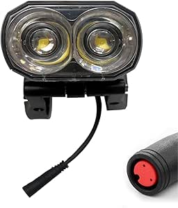LED Front Light Suitable for 24V 36V 48V 60V Battery Controller Waterproof Headlight for E-Bikes with 2 Pins