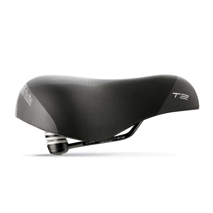 Selle Italia, T 2 Flow, Saddle, 258 x 233mm, Unisex, 671g, Black/Hi-Viz