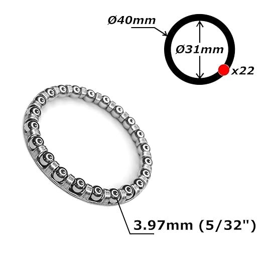 NON-BRAND, 22 Ball Bearing for 34/44mm Front Fork Headset