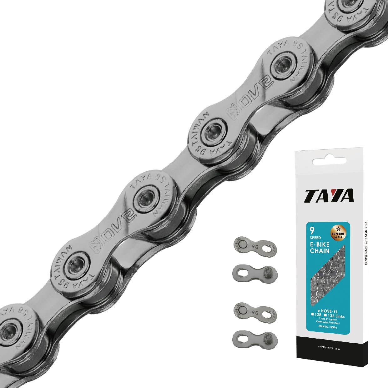 TAYA, e-NOVE-91, Chain, 9 Speed, 136 Links