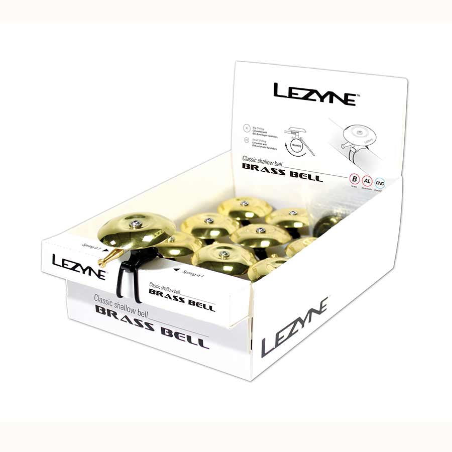 Lezyne, Classic Shallow Brass, Bell, Brass/Black