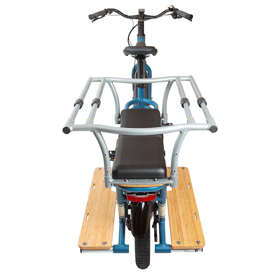 Yuba, Adjustable Monkey Bars, 360 support and safety for passengers on the back of all longtail models