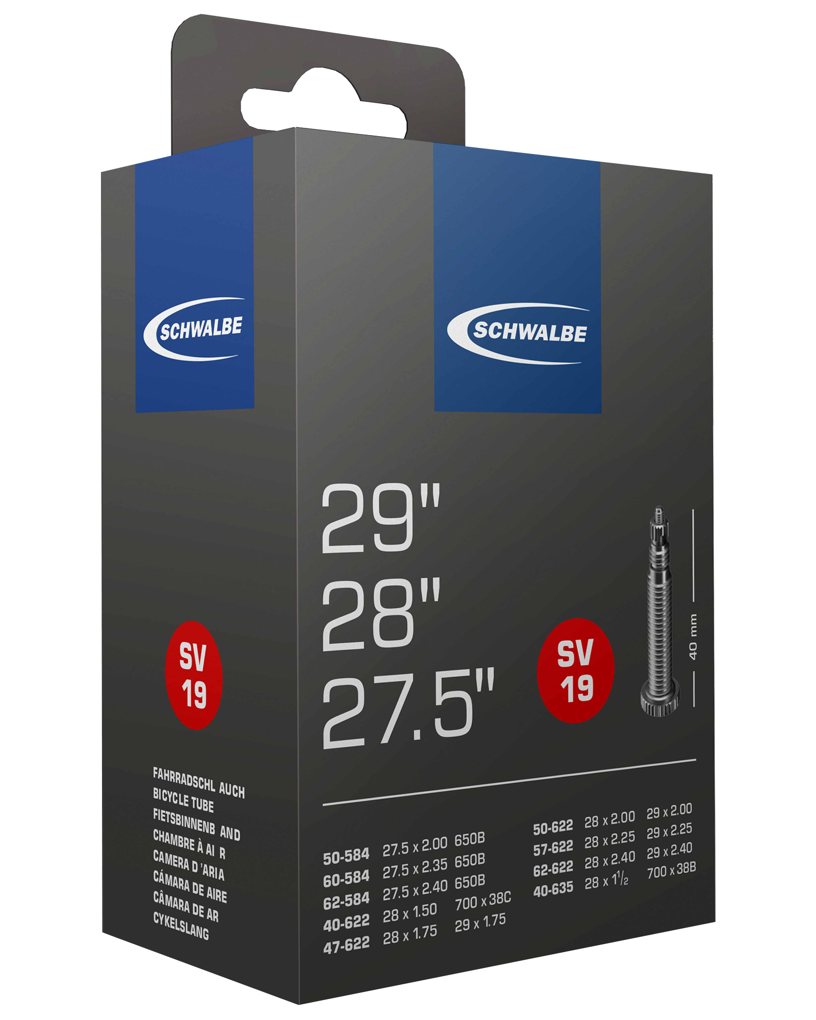 Schwalbe, 29″ x 1.50-2.30 Presta 40mm SV19