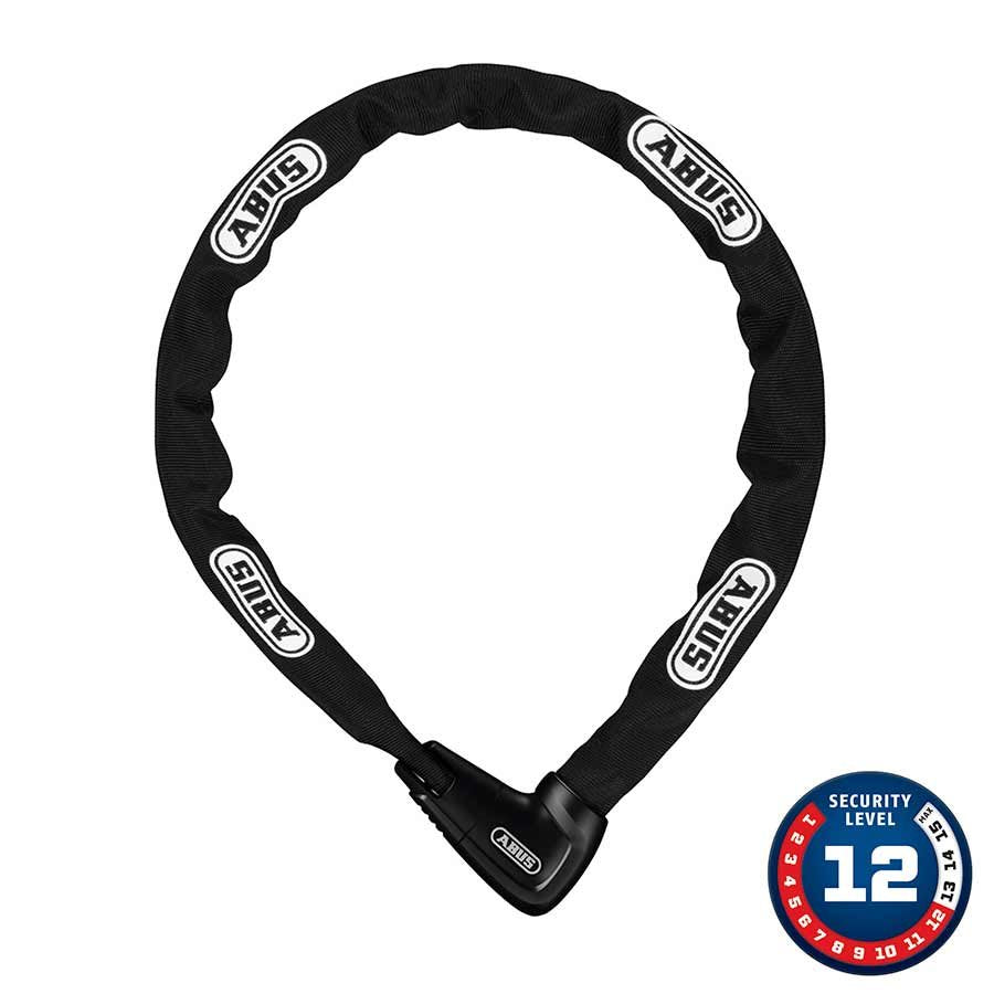 Abus, Steel-O-Chain 9809, Chain with Key Lock, 9mm x 110cm (9mm x 3.6'), Black