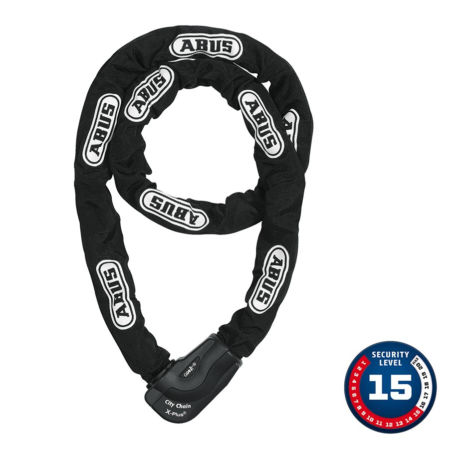 Abus, Granit CityChain XPlus 1060K, Chain Lock, Key, 10mm, 170cm, 5.6', Black