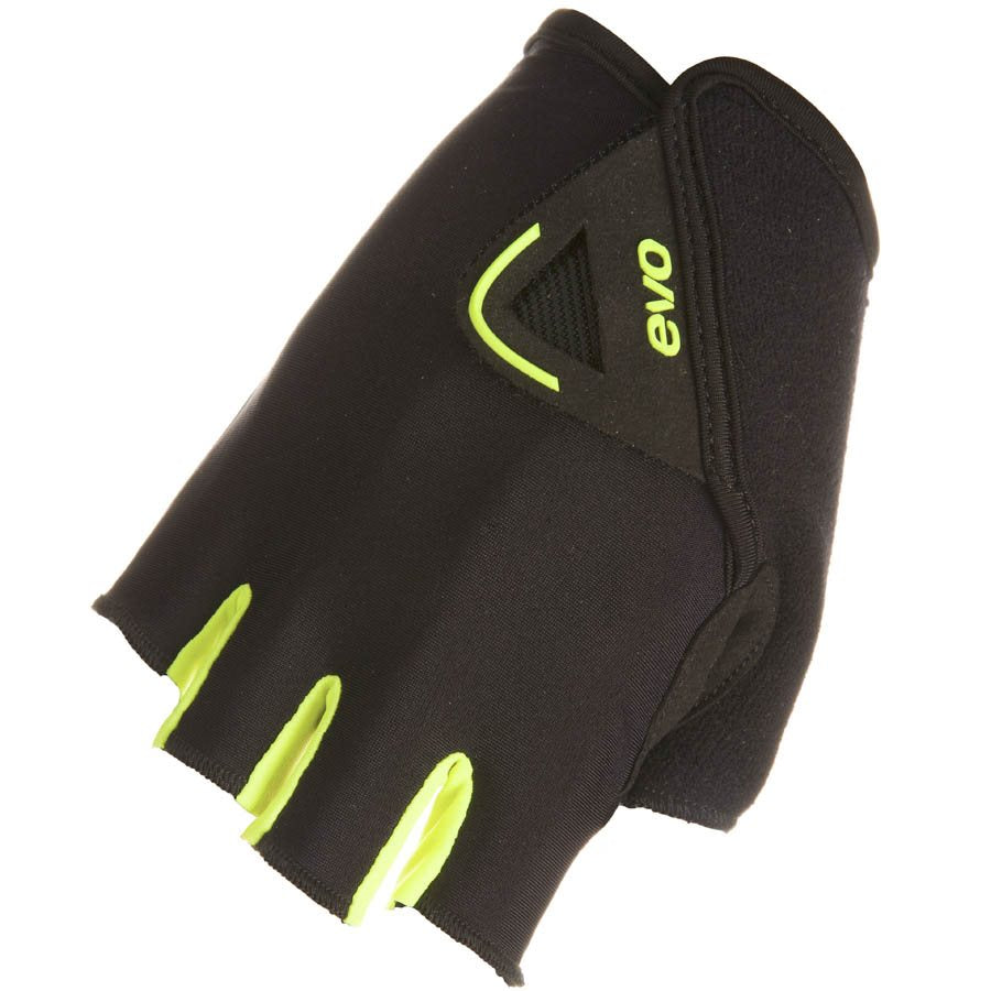 EVO, Palmer Pro, Short Finger Gloves, Black/Yellow, S, Pair