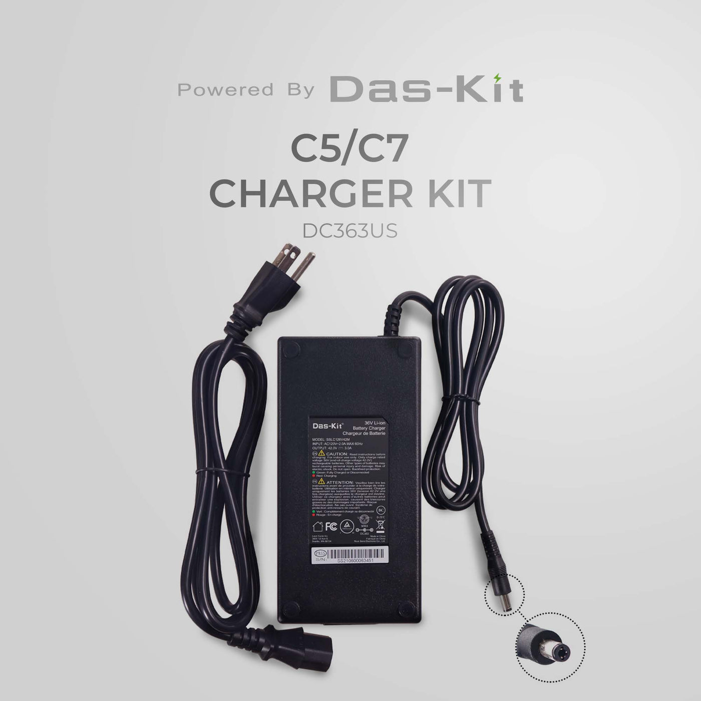 CHARGER KIT DC363US NCM C5/C7