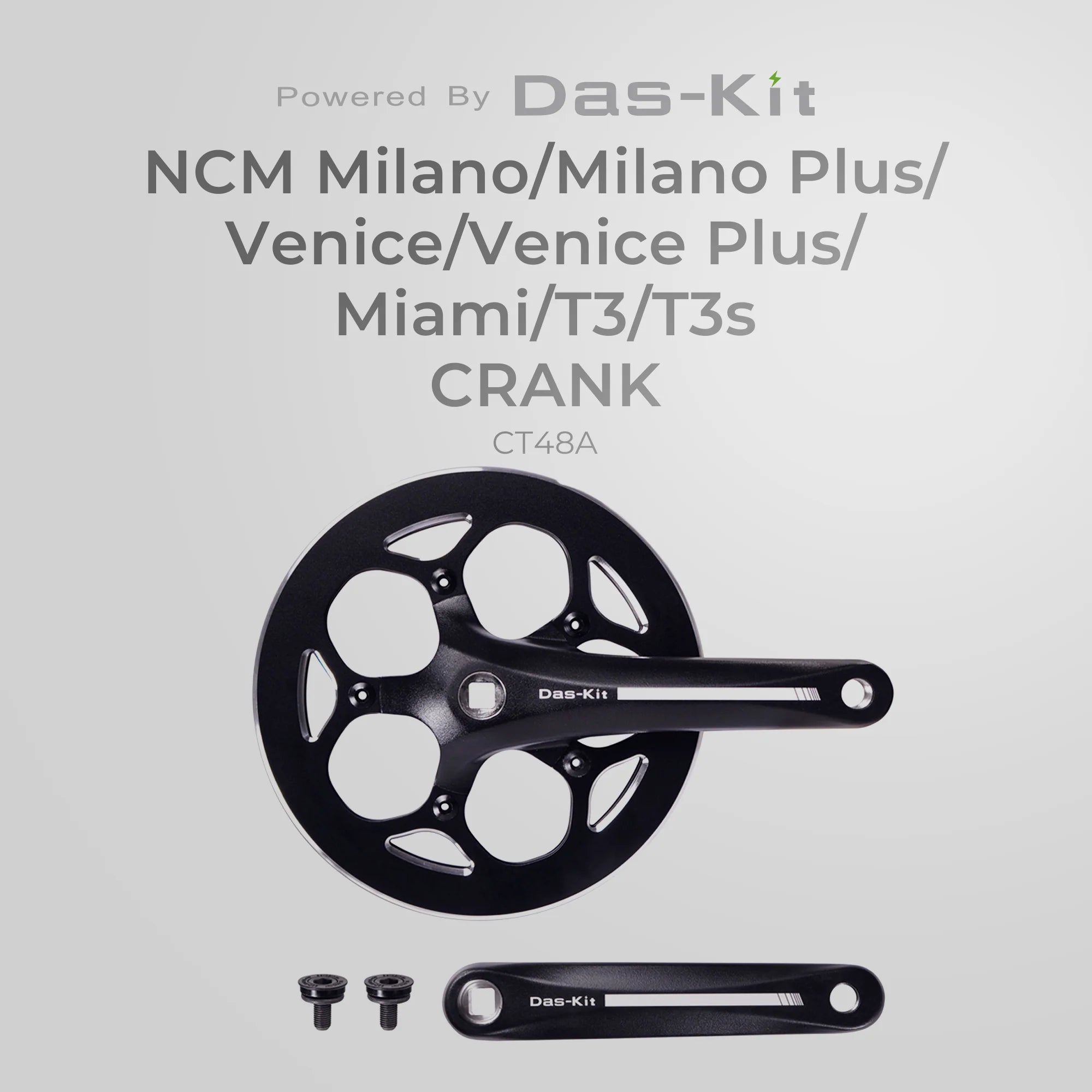 Crank Set, for NCM, Milano, Milano Plus, Venice, Venice Plus, Miami, T3, (Das-Kit)