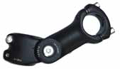Stem 31.8mm clamp black alloy adjustable ext: 125mm column: 28.6mm