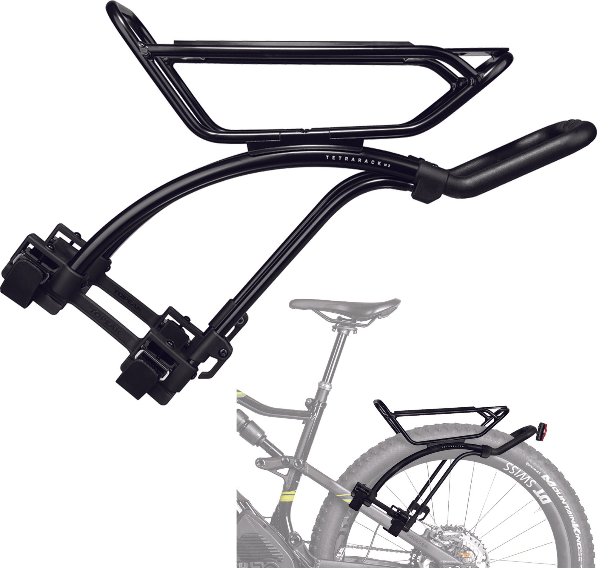 TETRARACK, RACK, M2 STRAP MOUNT ON SEATSTAYS FOR MTB REAR