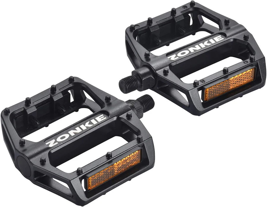 NON-BRAND, Pedals, Platform, Aluminum, 1/2", Black