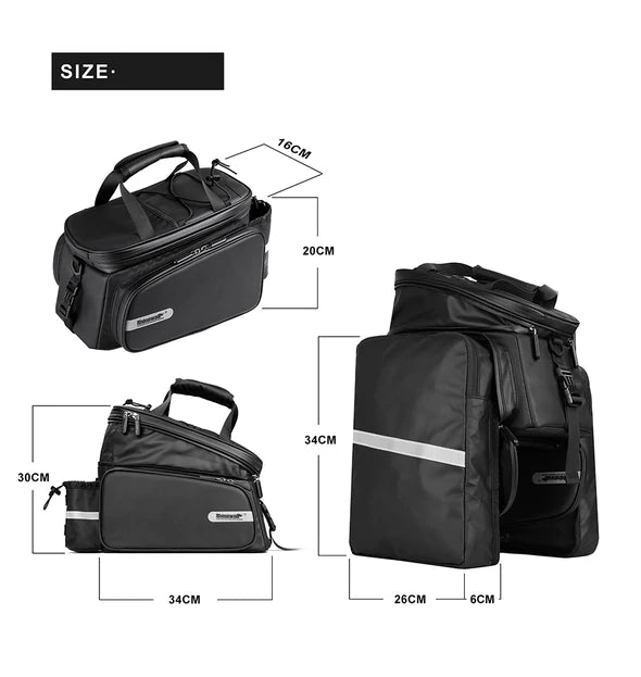 Rhinowalk Luggage Carrier Bag with Expandable/RK6100B